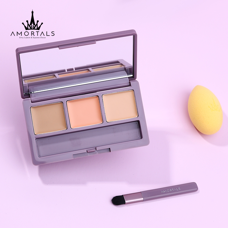 尔木萄多色遮瑕盘三色遮暇膏