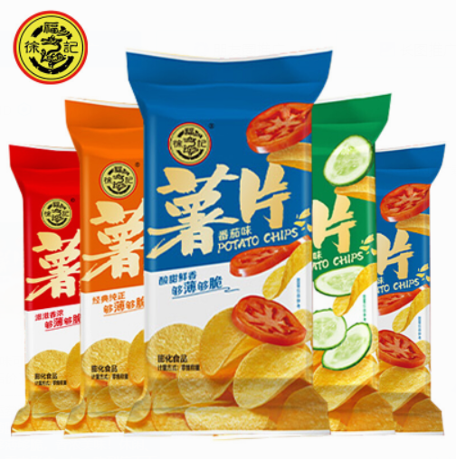 23.9元包邮！徐福记薄脆薯片15包共750g