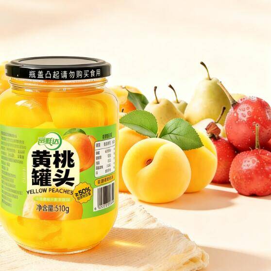 2.99元秒抢黄桃罐头510g*1瓶 手慢无