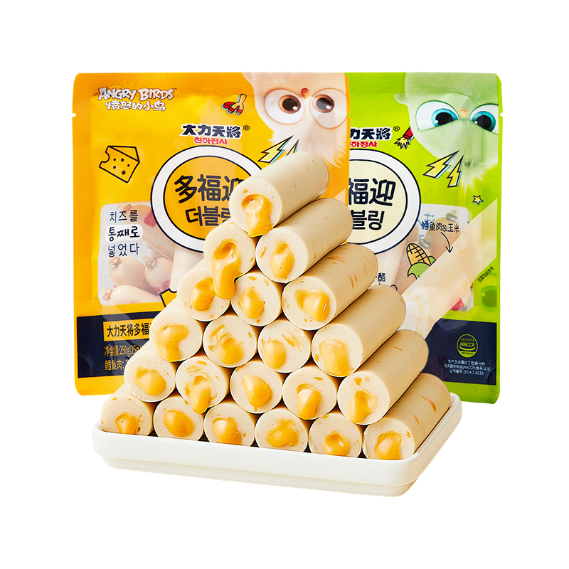大力天将爆浆芝士夹心鱼肉肠500g