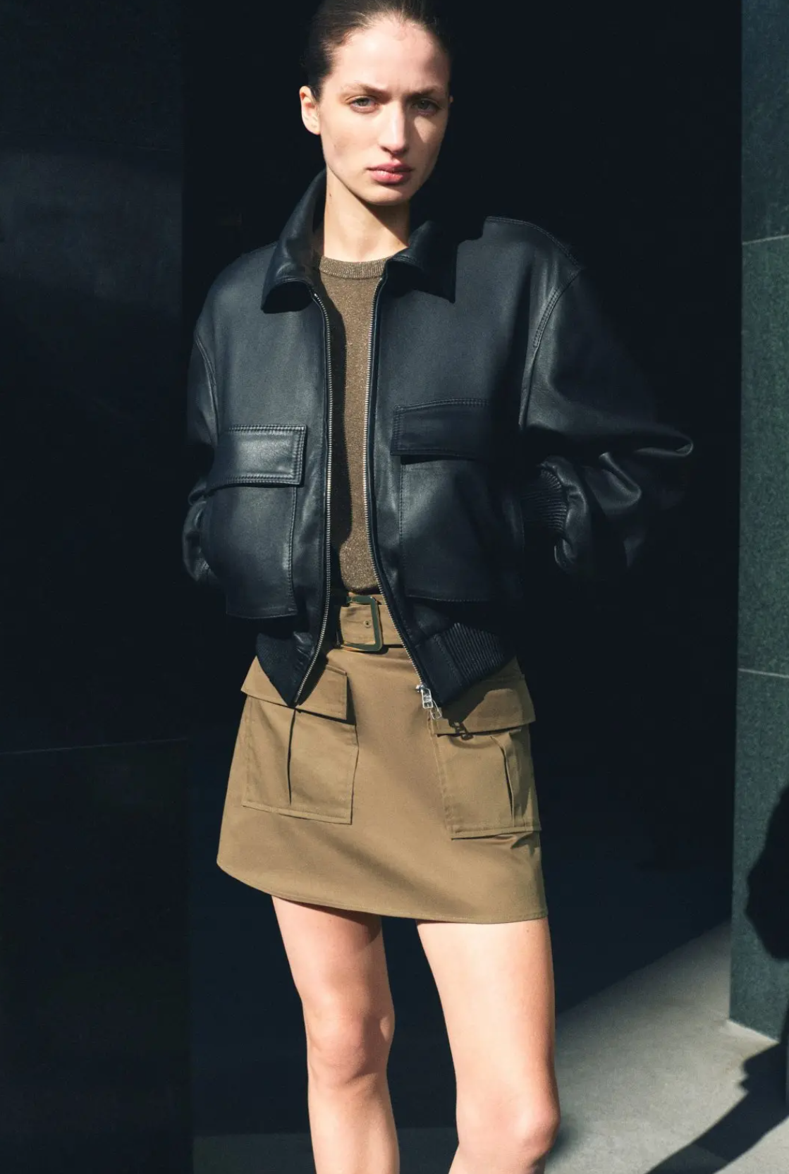 H&M Utility Skirt with Belt - Prada Style
