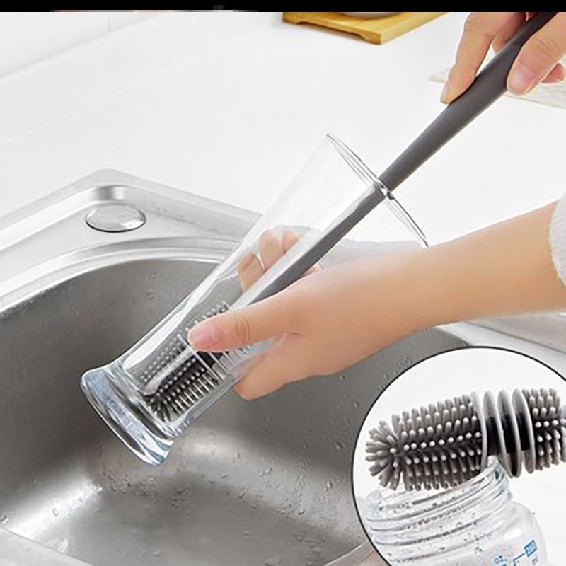 2个装超长33CM手柄硅胶杯刷水壶清洁刷