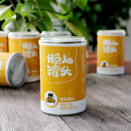 24.9元包邮！天同果小懒黄桃罐头425g*4罐