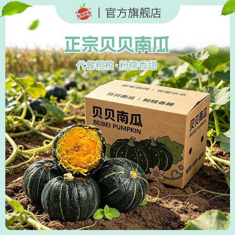 自然搭档贝贝南瓜4.5斤，商超品质仅需11.8元