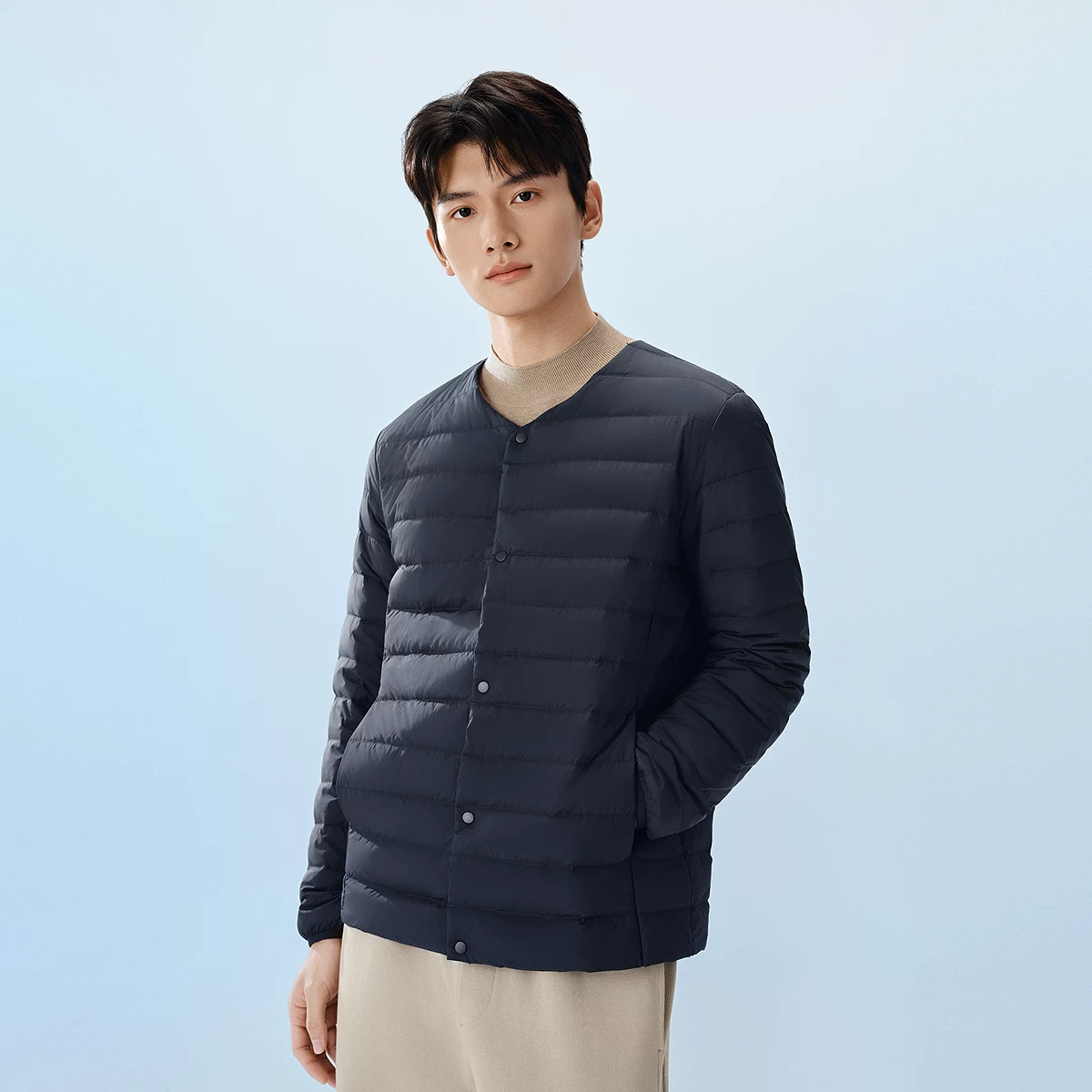 波司登排骨羽绒服男款90绒
