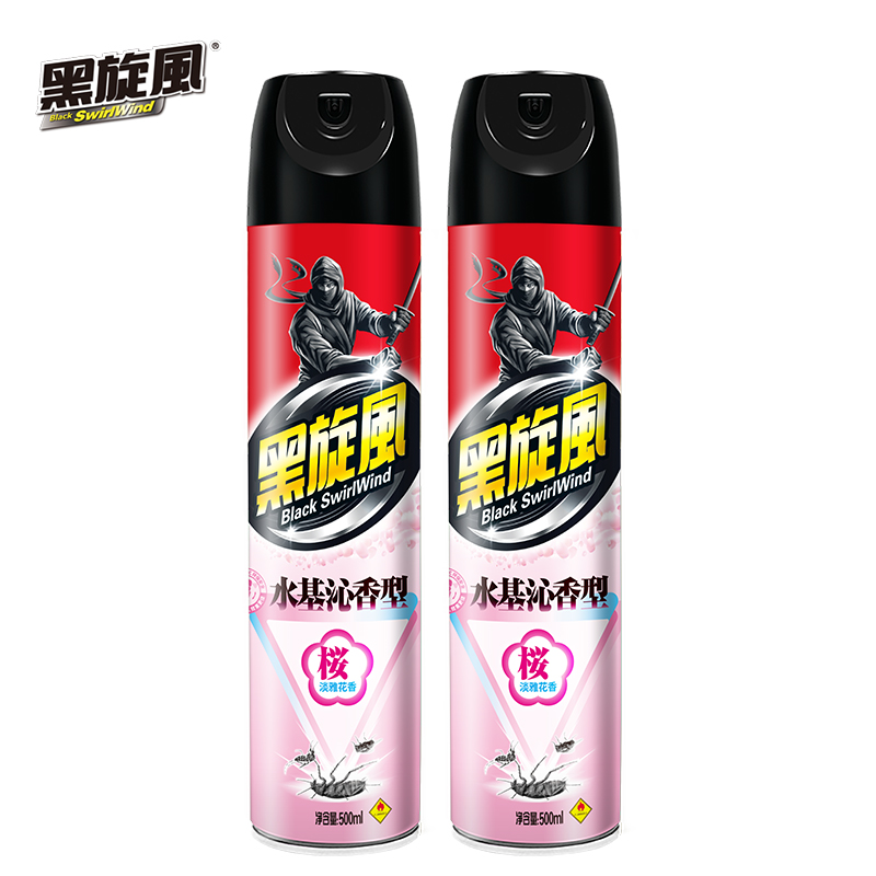 黑旋风杀虫气雾剂花香型500ml*2瓶