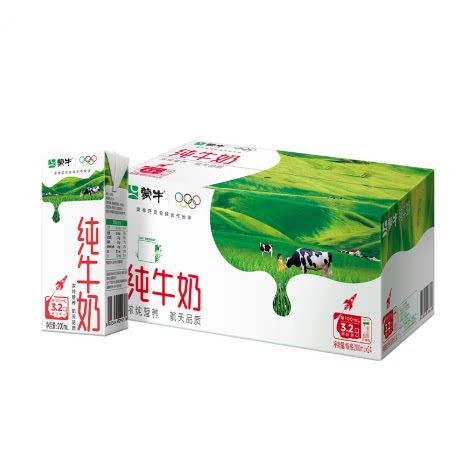 蒙牛纯牛奶200ml×24盒