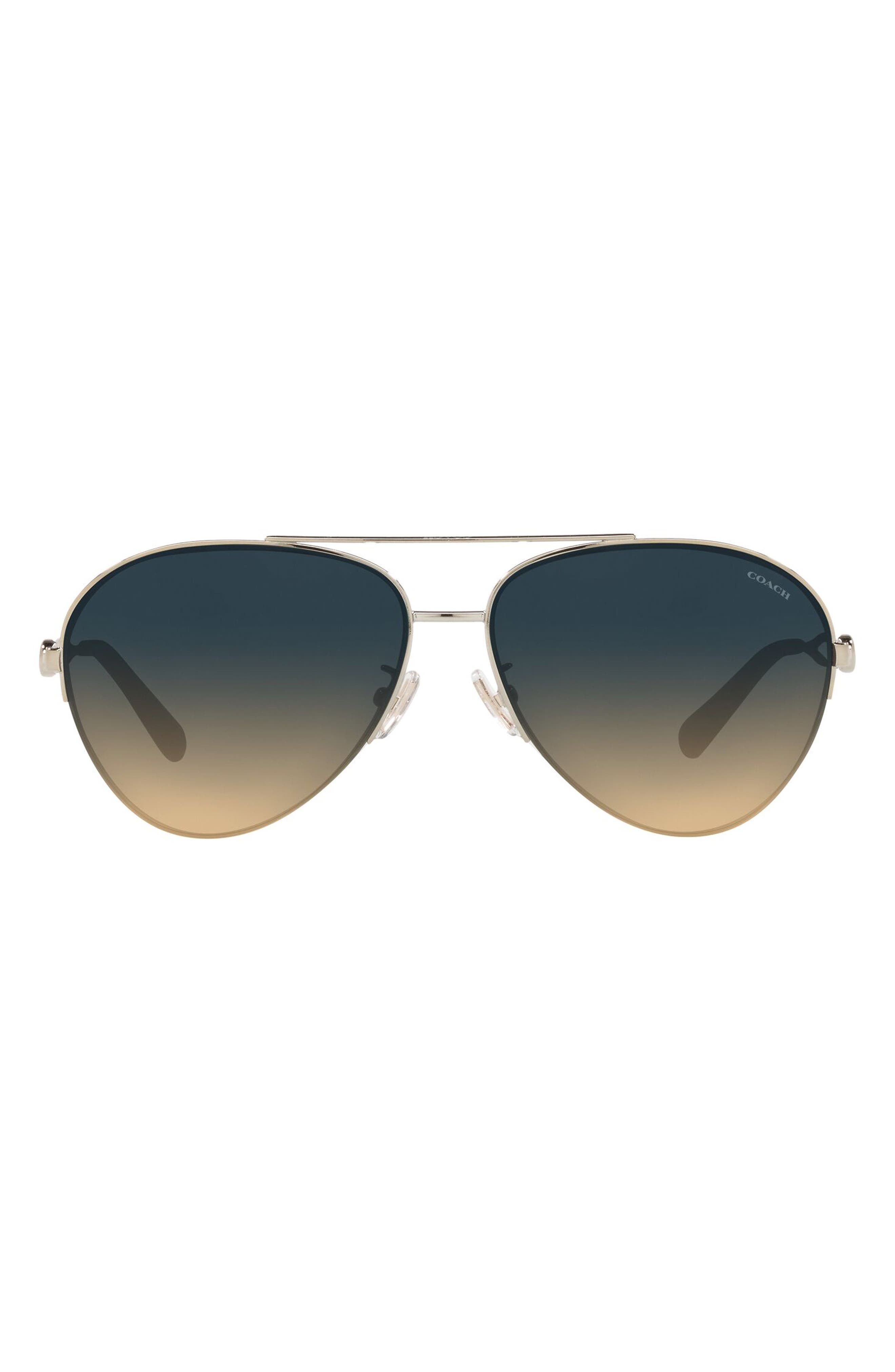 COACH 59mm Gradient Aviator Sunglasses