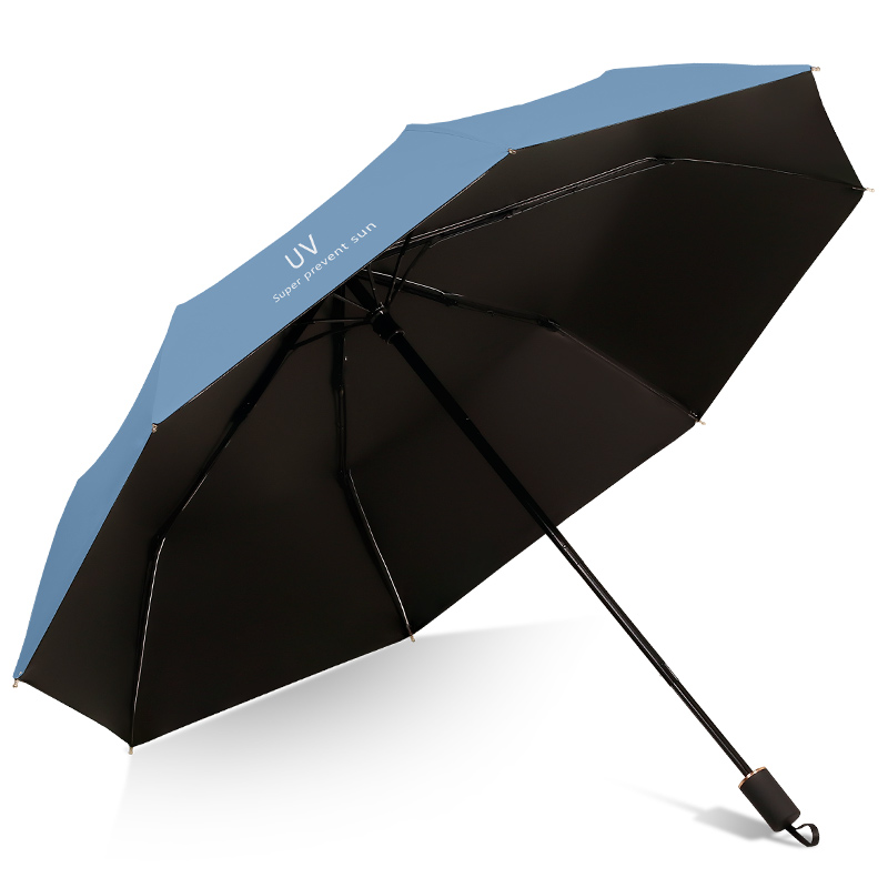 【定制Logo】黑胶折叠防晒遮雨两用太阳伞