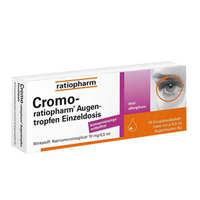 Ratiopharm Cromo 结膜炎眼药水 过敏性急性慢性结膜炎缓解疲劳独立包装滴眼液 20X0.5 ml