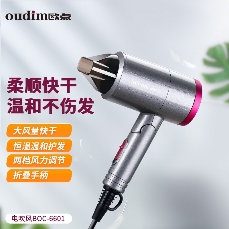 欧点 恒温护发吹风机（可折叠）浅灰色