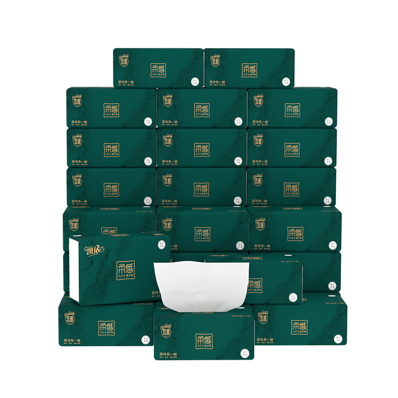 【悠雅】加厚大尺寸抽纸350张*24大包整箱