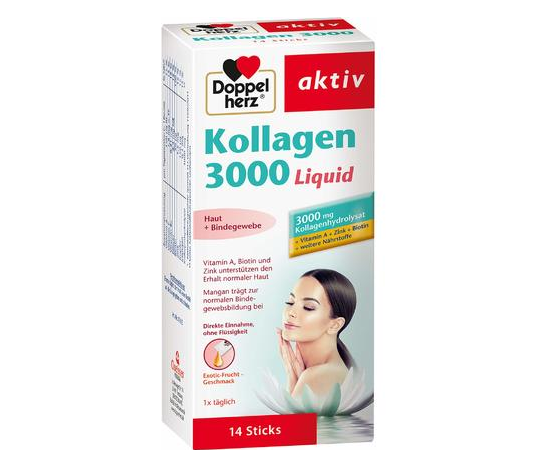 Doppelherz双心 kollagen3000胶原蛋白液 口服 14条售价€7.01(约54元)