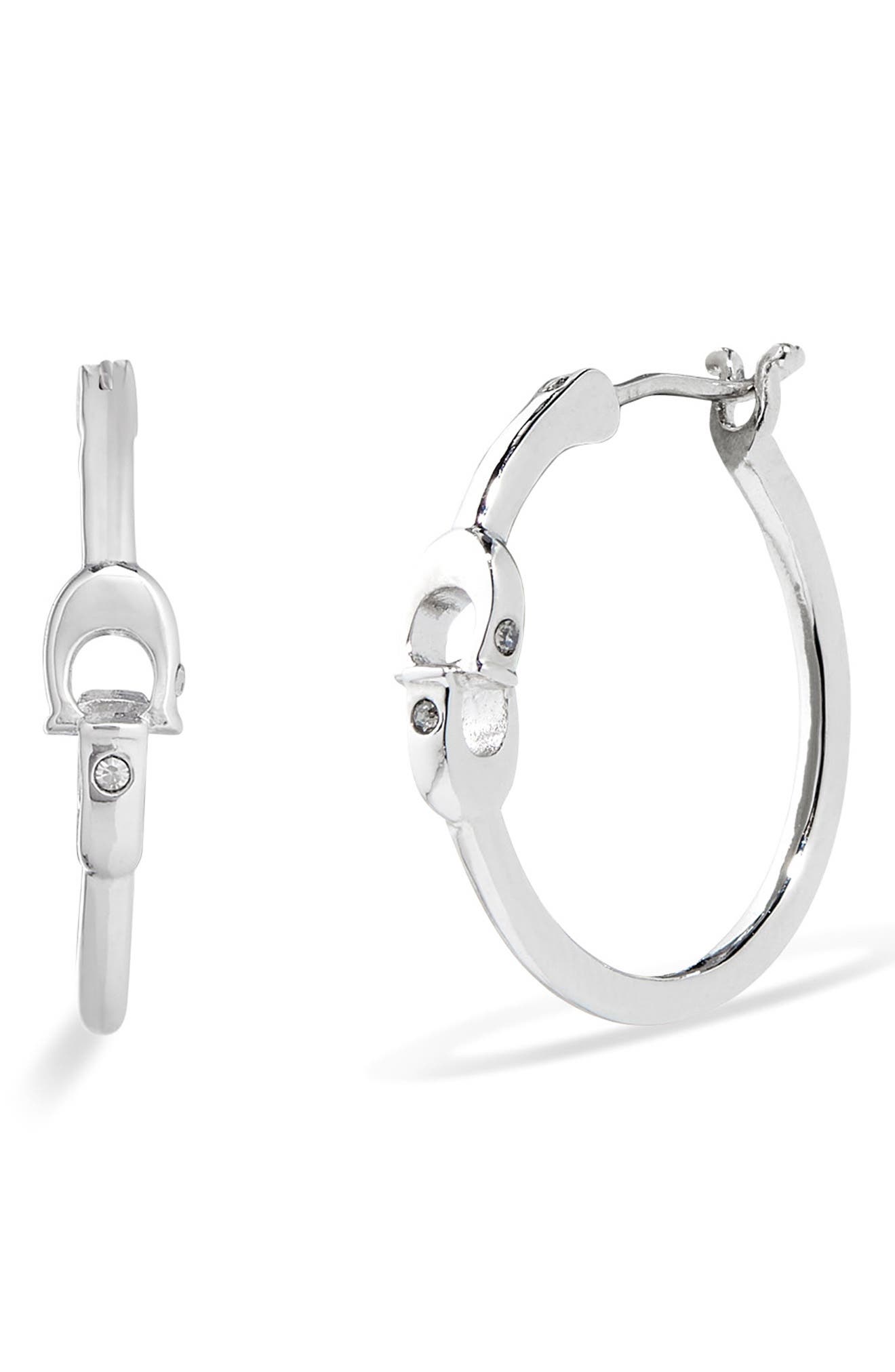 COACH Interlocking C Small Hoop Earrings