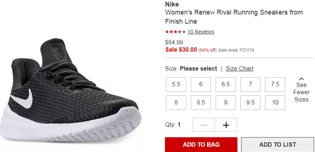 women's renew rival running sneakers from finish line