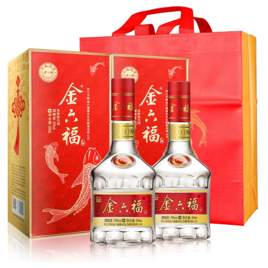 74元包邮！金六福 金酿壹号 浓香型白酒 50度 500ml*2瓶