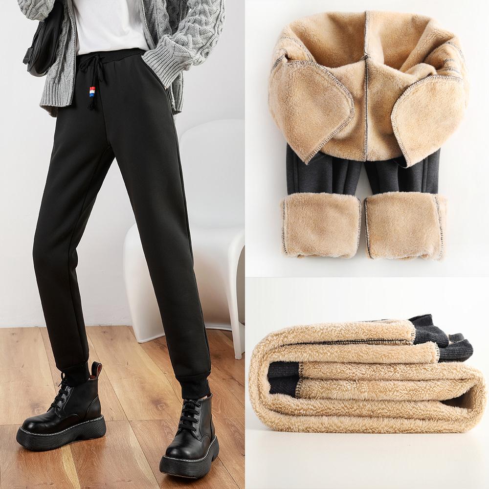 整条裤子都是加厚的羊羔绒