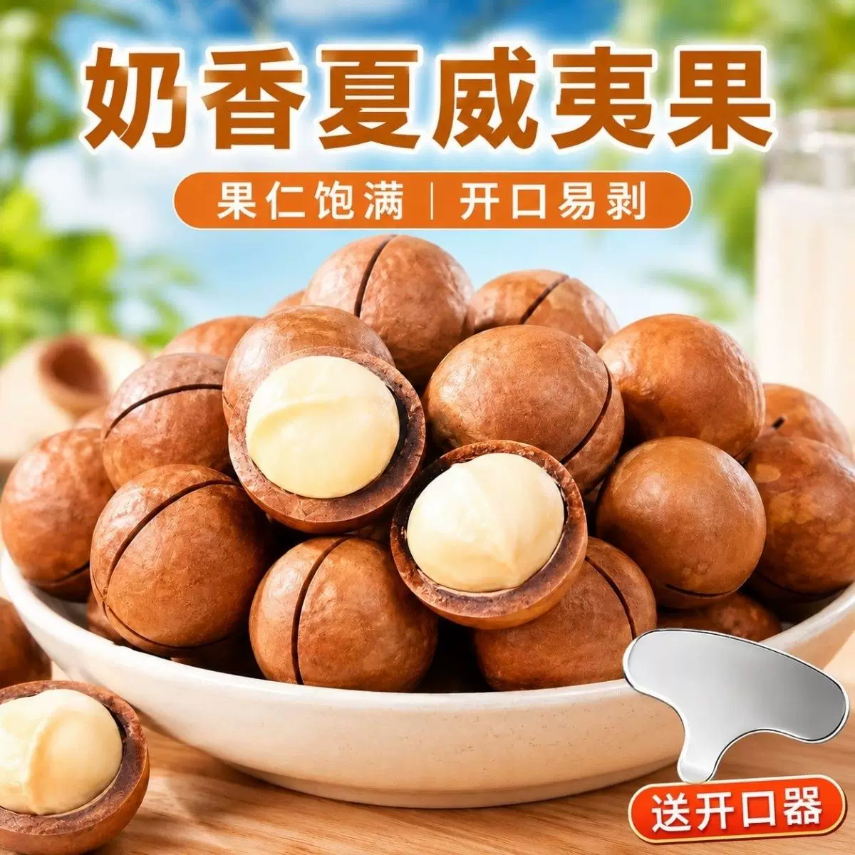 夏威夷果奶油味夏威夷果大果厂家品牌直销老人孩子孕妇零食无添加