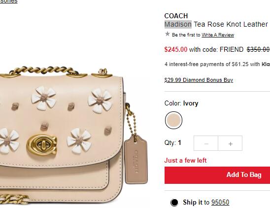 补货coach蔻驰madison16山茶花链条包