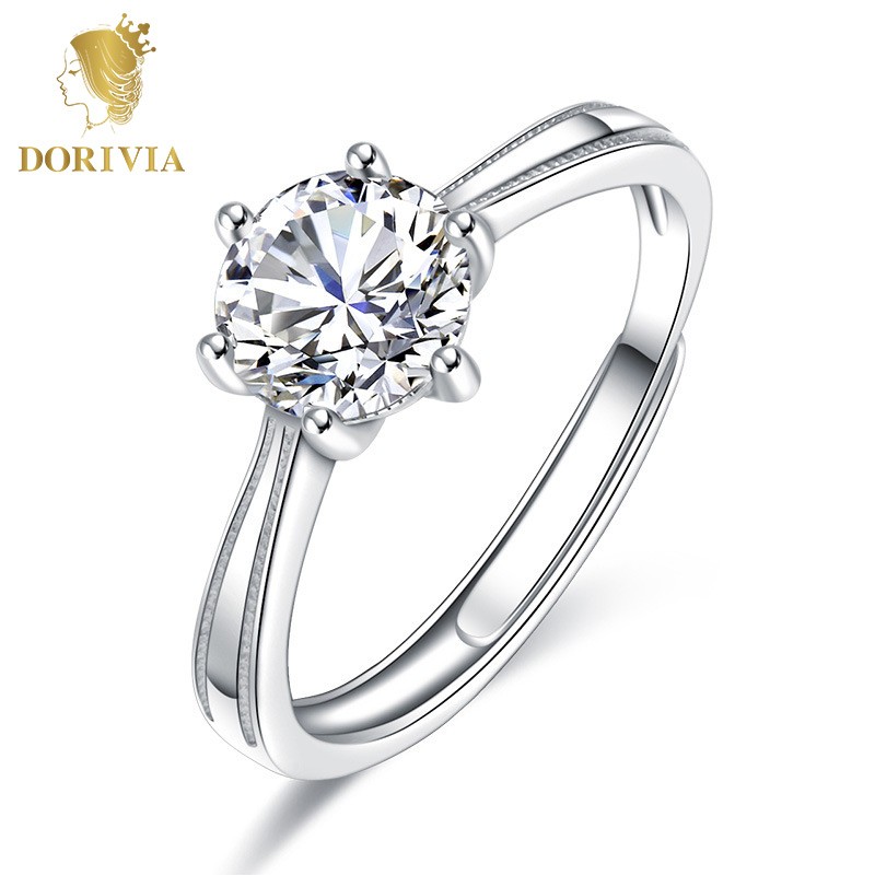 Dorivia 莫桑石戒指简约六爪莫桑石