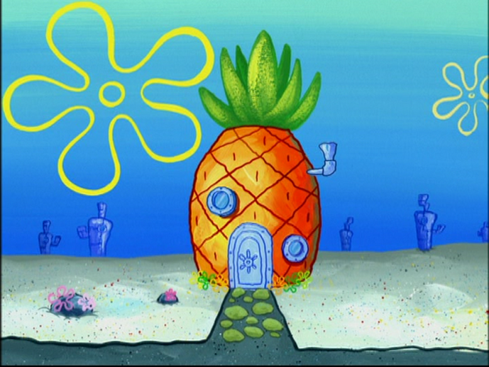 海绵宝宝菠萝屋背景图图片