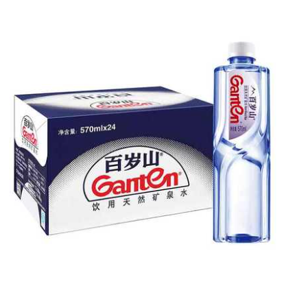 68元包邮！百岁山 饮用天然矿泉水 570ml*24瓶*2件