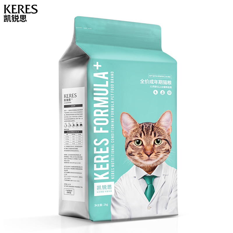 凯锐思成猫专用猫粮鱼肉味4斤