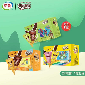 76元包邮！伊利 冰淇淋 巧乐兹小V筒 20g*8支*9盒装（口味随机）