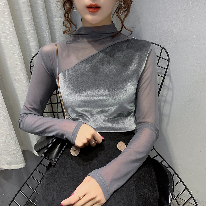 【情尔玖】半高领打底衫女内搭上衣
