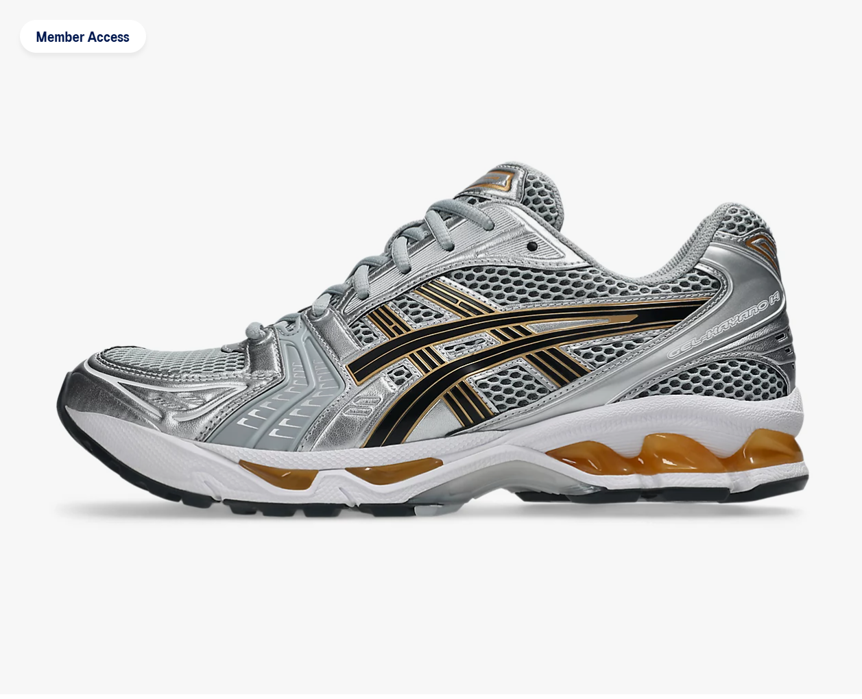 上新：ASICS GEL-Kayano 14 运动鞋 银金配色