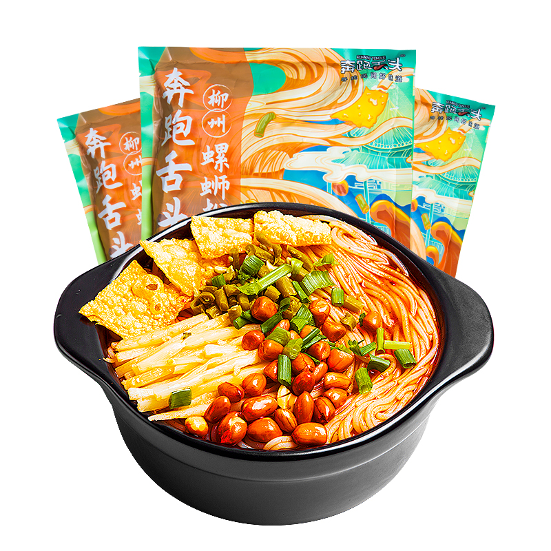 【奔跑舌头】300g*3包正宗柳州螺丝粉