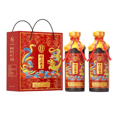 59元包邮！杜康酒 圣白酒52度浓香型纯粮酿造500ml*2瓶