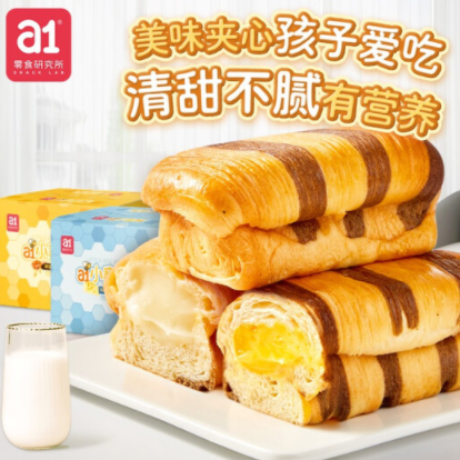 29.8元包邮！a1 小蜜蜂面包 440g*2箱 