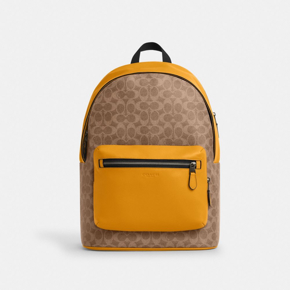 coach west backpack in colorblock signature canvas CAX44-QBXZS