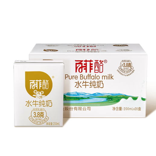 79.8元包邮！百菲酪 水牛纯奶 200ml*20盒