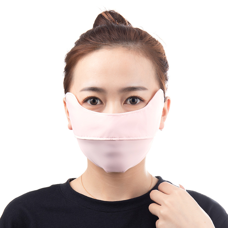 防晒口罩女冰丝透气夏季全脸遮防紫外线