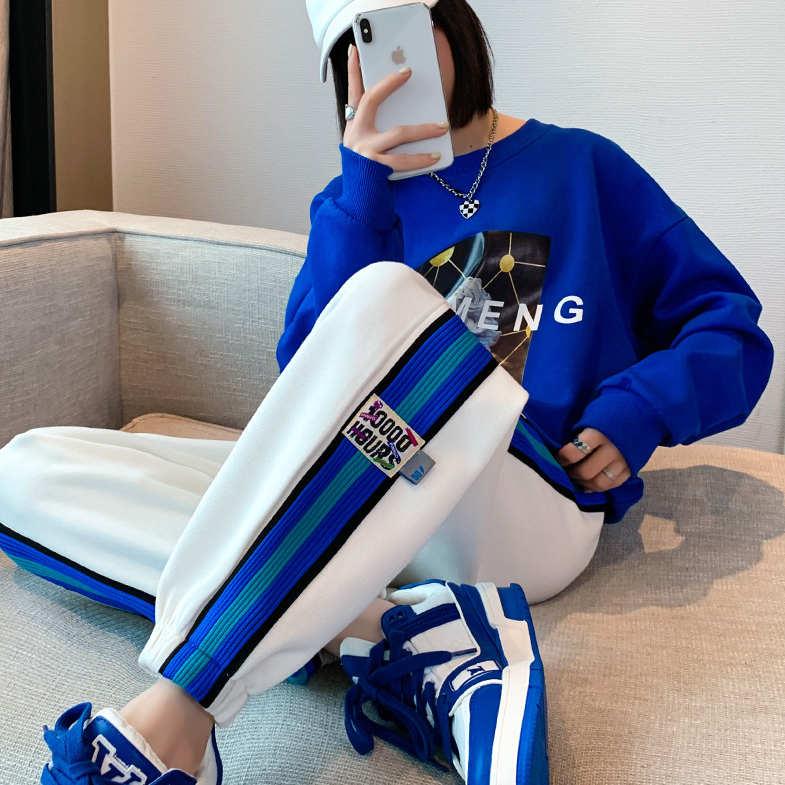 【新品】春季女士纯棉彩虹卫裤