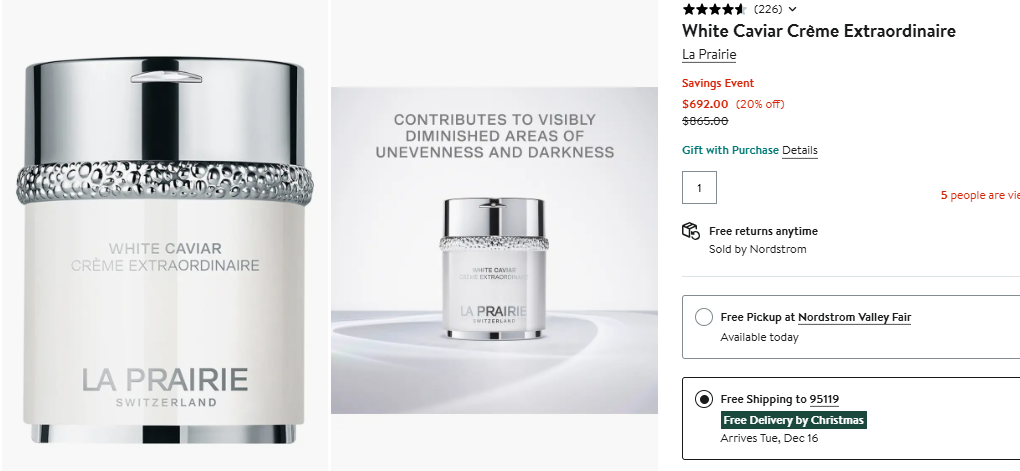 La Prairie White Caviar Crème Extraordinaire