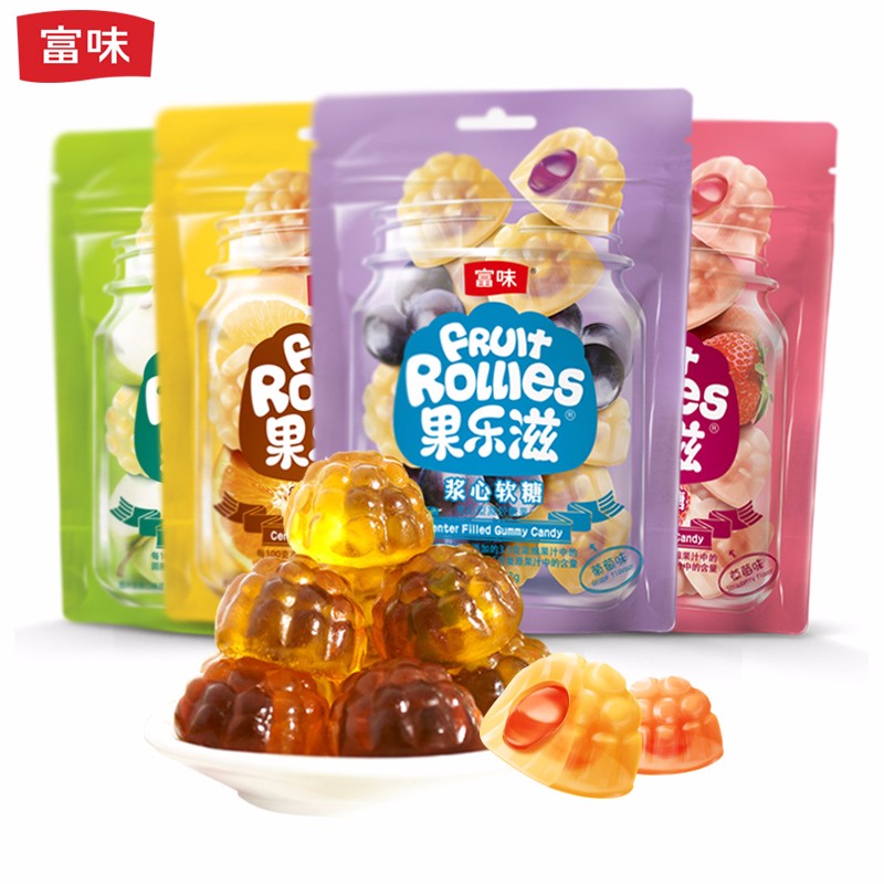 【旗舰店】富味  夹心果汁软糖 4包