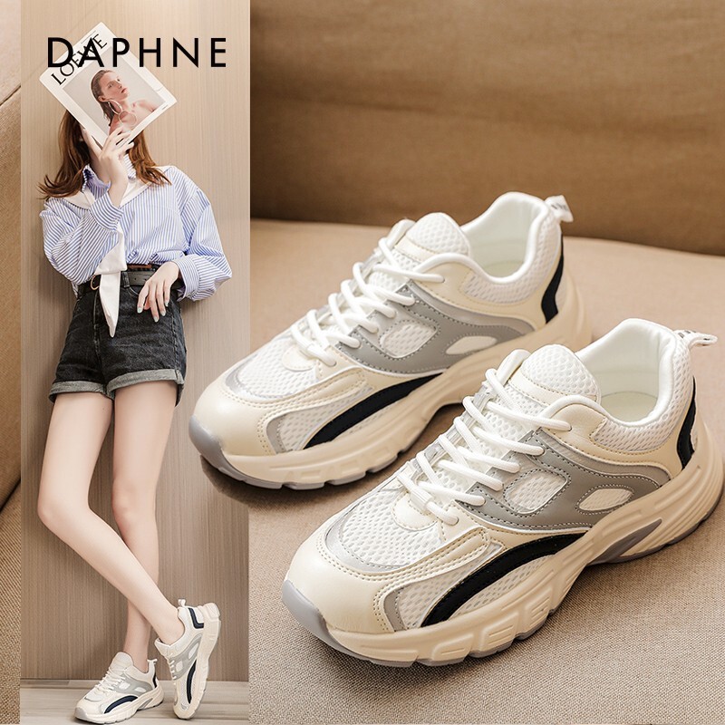 【JD旗舰店】达芙妮（DAPHNE） 透气薄款运动鞋 