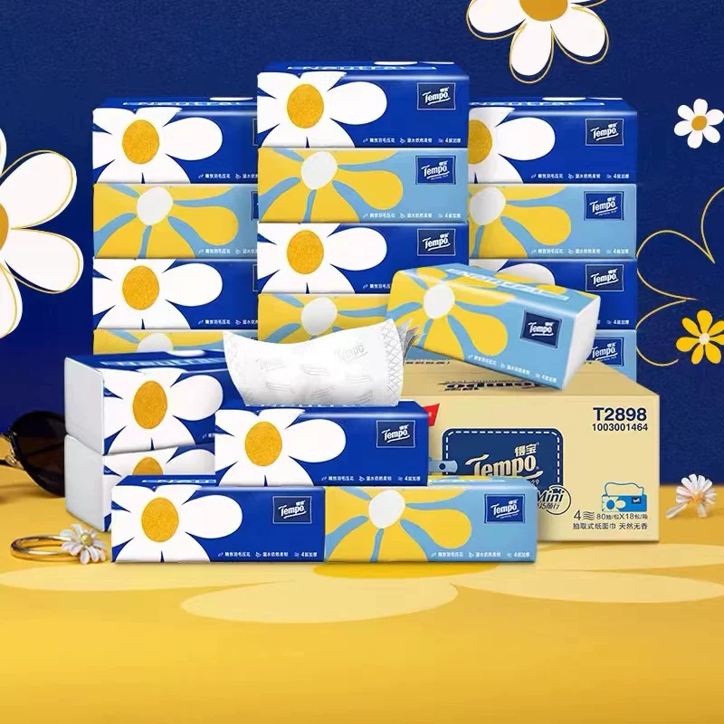Tempo得宝4层18包实惠箱装