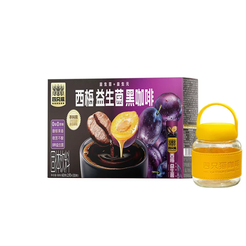 四只猫黑咖啡 30 条装