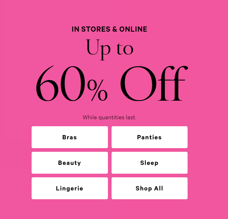 Victoria's Secret 年中大促 低至4折+满减$25