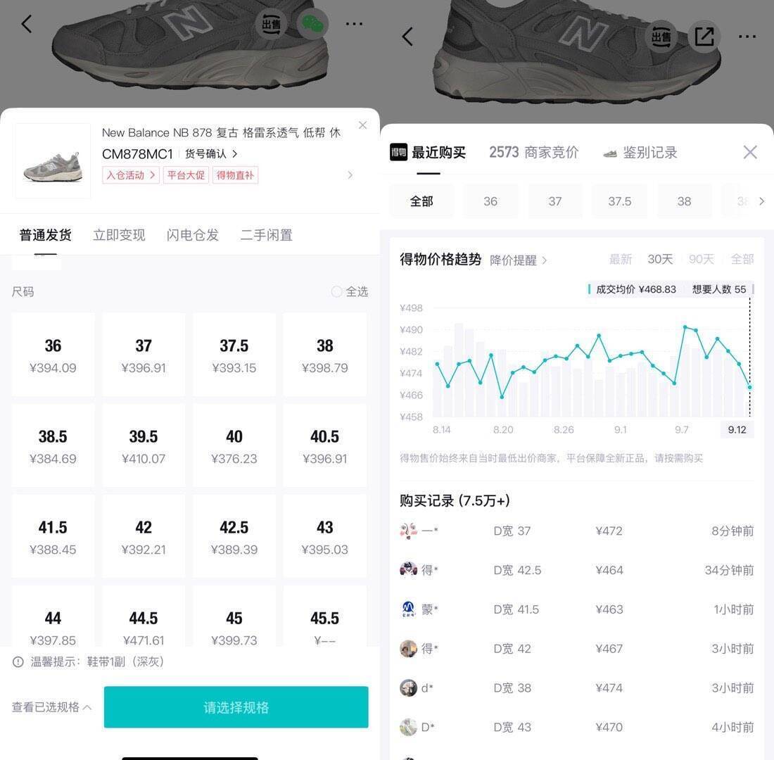 得物NB 5折豪车方案：878MC1到手仅349元