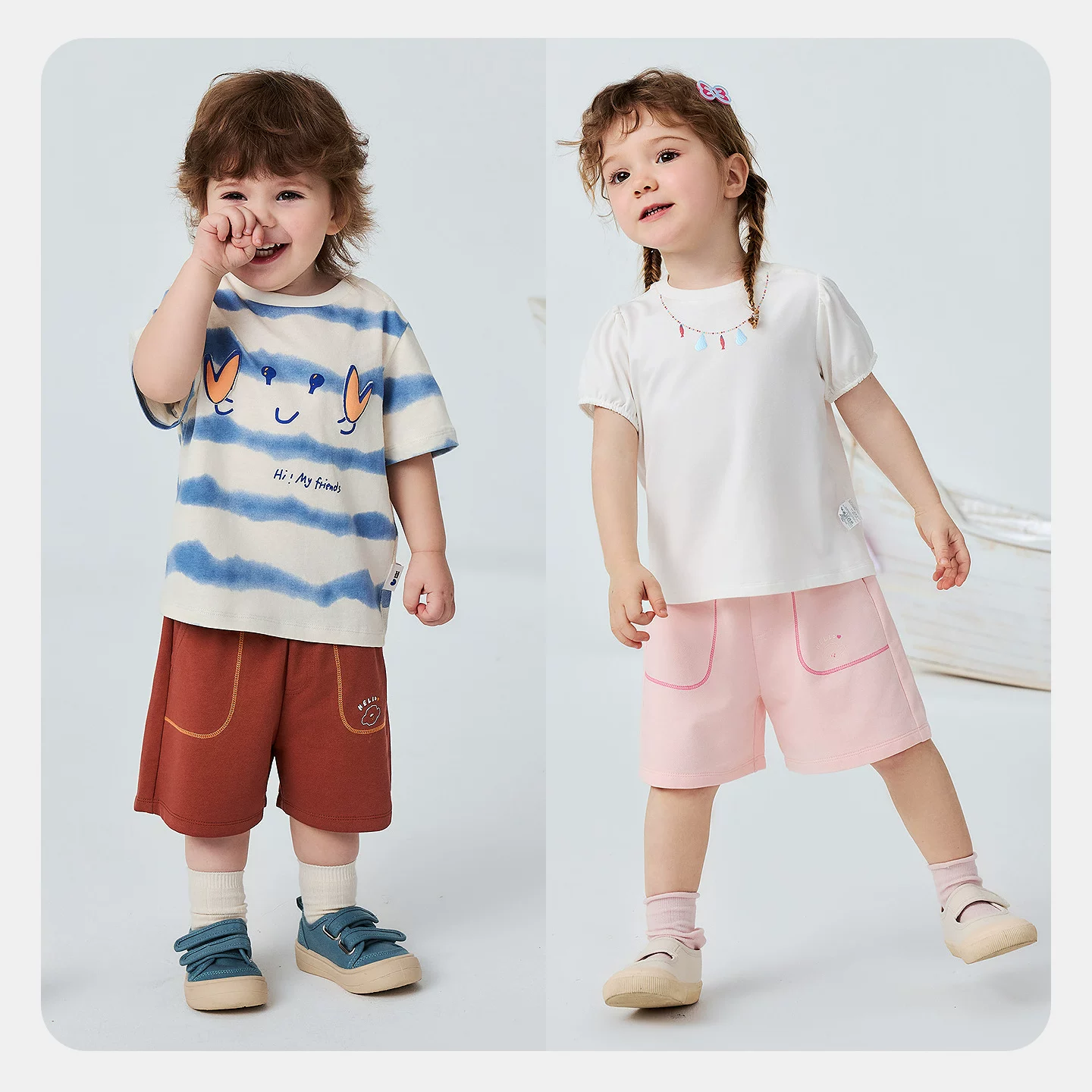 迷你巴拉儿童短裤2026夏新款吸湿速干宽松