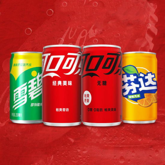 37元包邮！可乐雪碧mini零度200ml*24罐