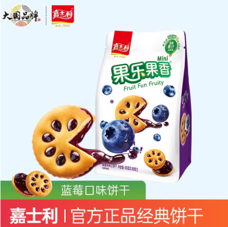 16.2元包邮！嘉士利 果乐果香夹心饼干85g*6件