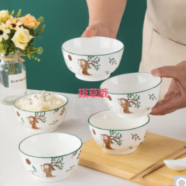 8.9元包邮！尚行知是 日式卡通碗6个4.5寸