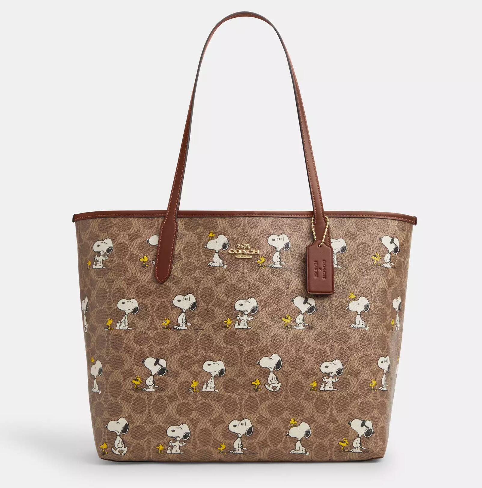 Coach x 史努比联名上新 史努比老花托特包£199