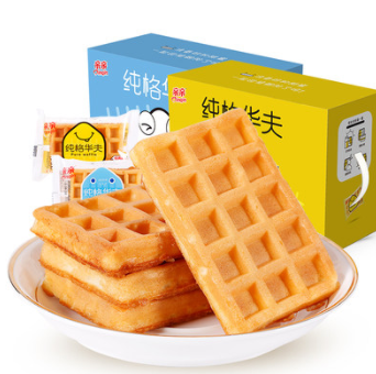 16.92元包邮！亲亲华夫饼干营养早餐整箱750g